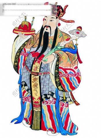中国传统门神财神高清图片