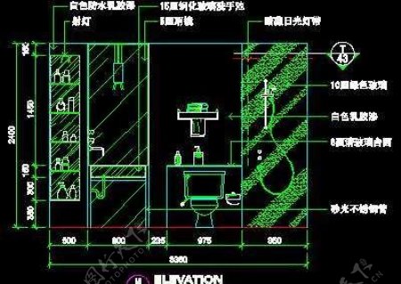 二居室实例现代简约场景cad详图A3例12