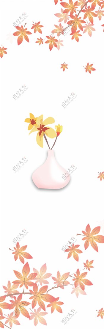 枫叶花瓶图片