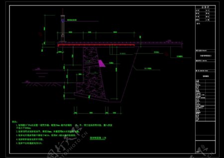 驳岸cad图纸素材