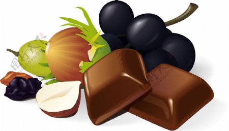 巧克力水果图片