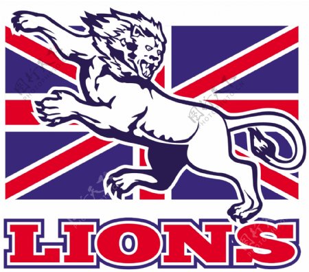 狮子攻击GB英国联盟杰克旗