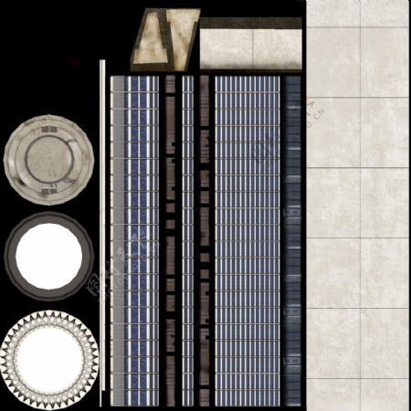 63高层建筑圆柱形大楼含贴图