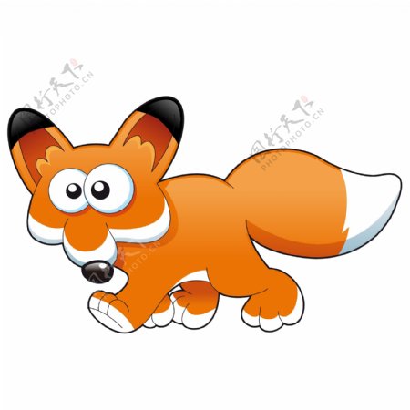 印花矢量图男童卡通动物动物狐狸免费素材