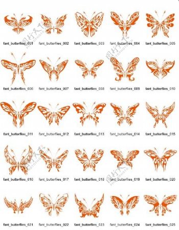 矢量素材蝴蝶图案设计