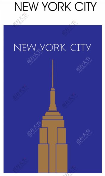 美国NewYork城市插画素材
