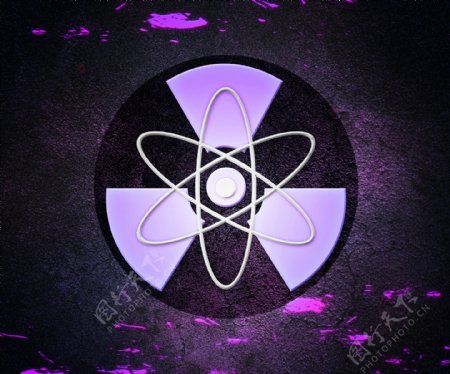 紫原子放射性背景