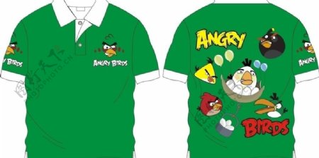 愤怒的小鸟t恤设计图图片