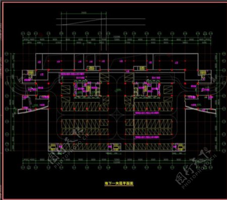 地下一夹层平面CAD图纸