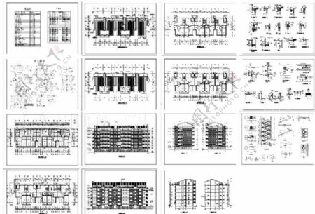 六层住宅cad图纸