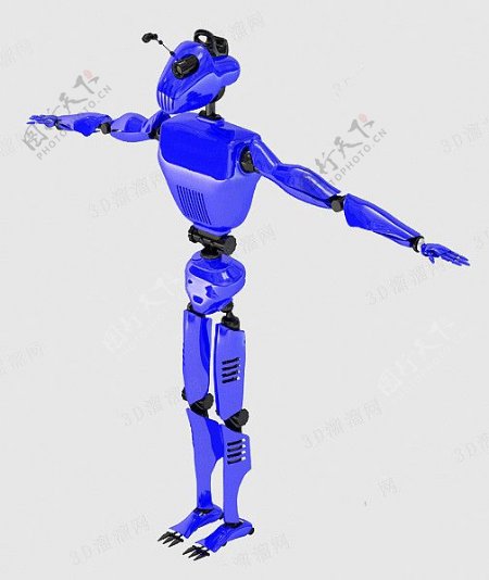 蓝色的科技机器人