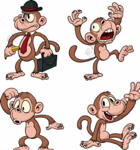 猴子动漫矢量图系列图片