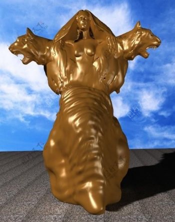 马仁奇峰玛雅神像3d模型图片
