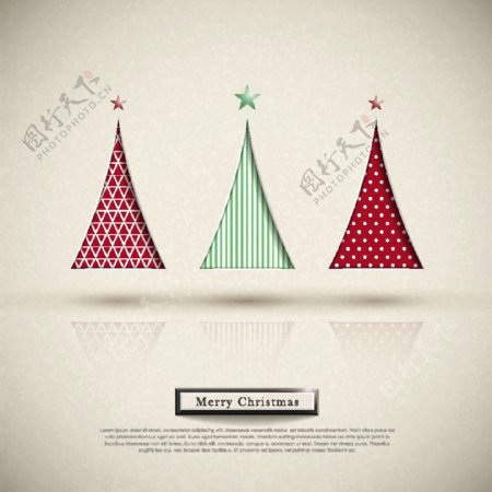 三角圣诞树背景