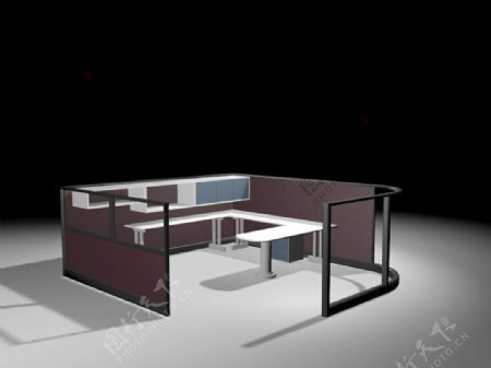 办公家具办公桌3d模型3d模型7