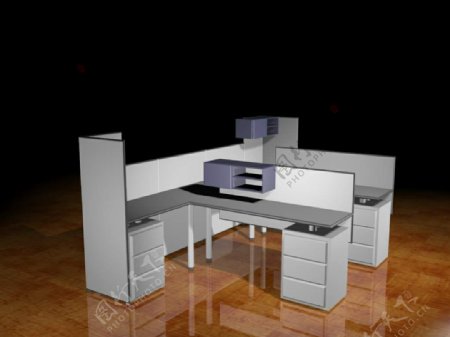 办公家具办公桌3d模型办公家具212