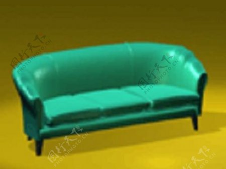 max格式绿色沙发
