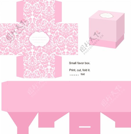 欧式花纹包装盒设计图片