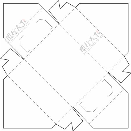 长条状正立方包装盒结构图