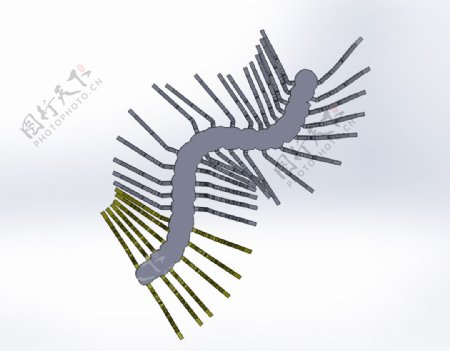 蜈蚣百足虫金属片拼图益智昆虫metalcraftdesign3D模型