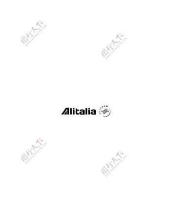 Alitalialogo设计欣赏Alitalia民航公司标志下载标志设计欣赏