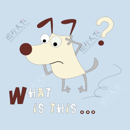 印花矢量图可爱卡通卡通动物狗符号免费素材