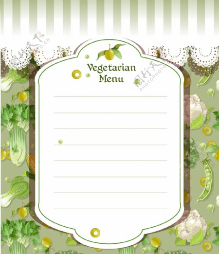 蔬菜菜单海报图片