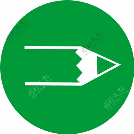 绿色铅笔图标