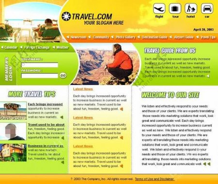 旅游网站模板
