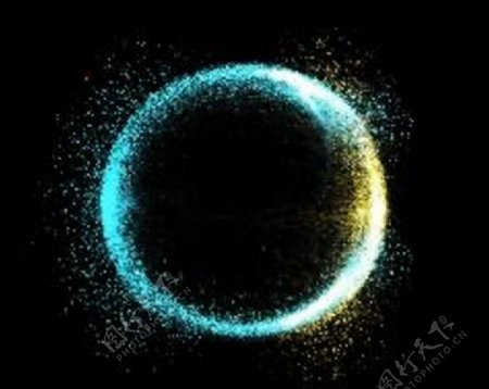 发光粒子光环动画视频