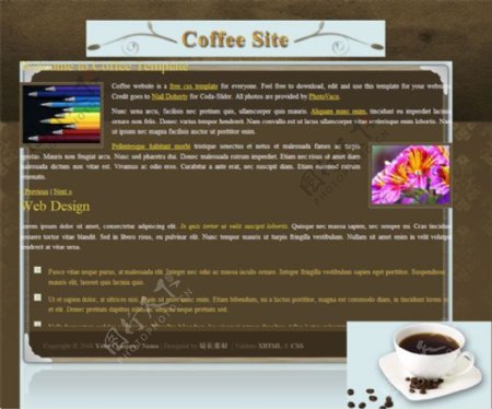 魔法咖啡CSS模板