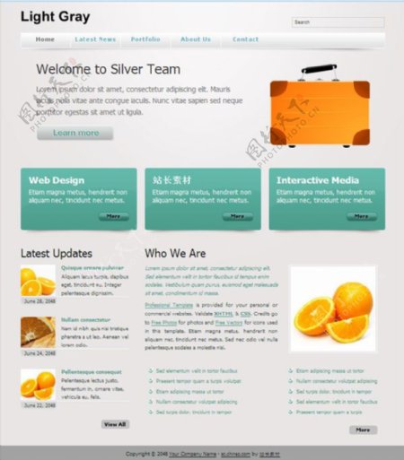 工作商务CSS网页模板