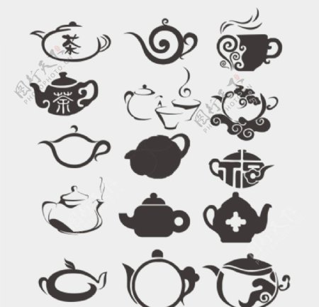 茶壶矢量文件图片