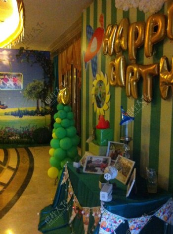 十岁生日宴会艺术气球布置图片