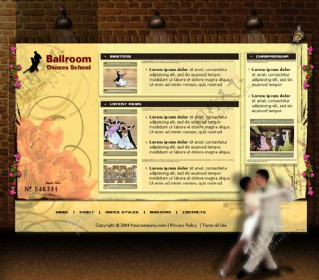国外经典婚礼婚庆网页模板图片