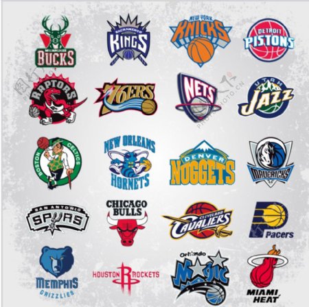 蓝球NBA队徽图片