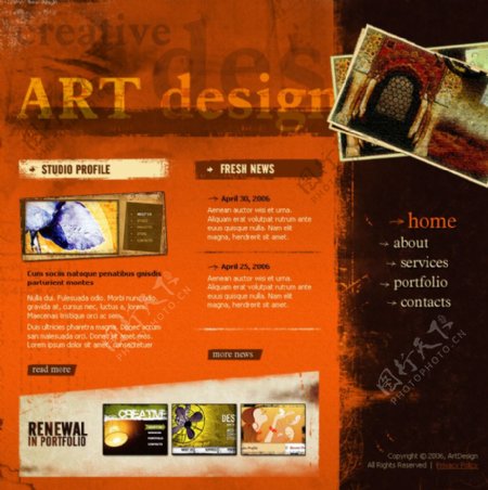 炫酷设计类网站模板图片