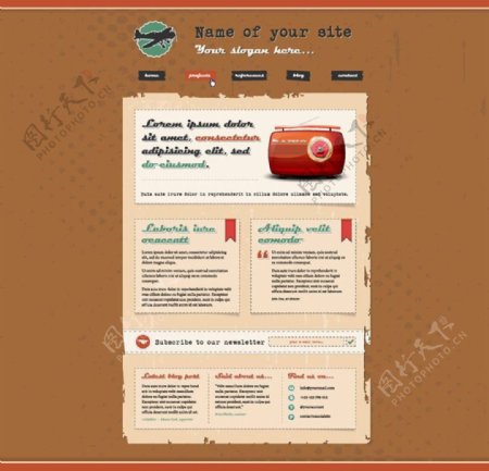 网站网页模板设计图片