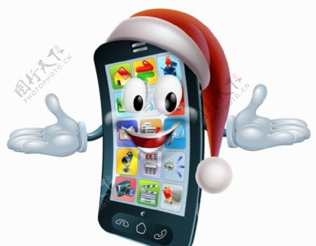 手机圣诞老人图片