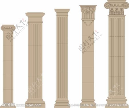 希腊古典石柱图片