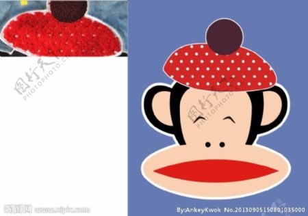 红色帽子酒红圆圈毛巾图片