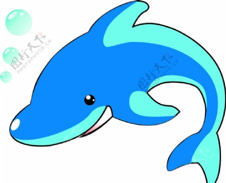 可爱卡通海豚图片