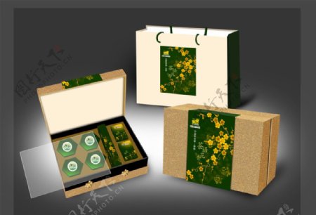 茶叶礼盒包装效果图图片