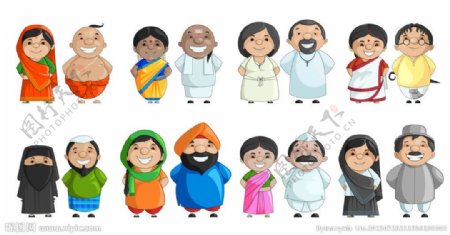 卡通印度人物图标图片