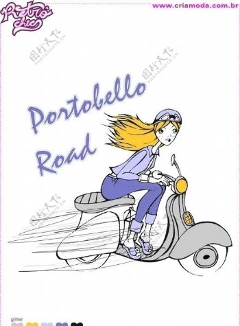 女孩骑摩托车图片