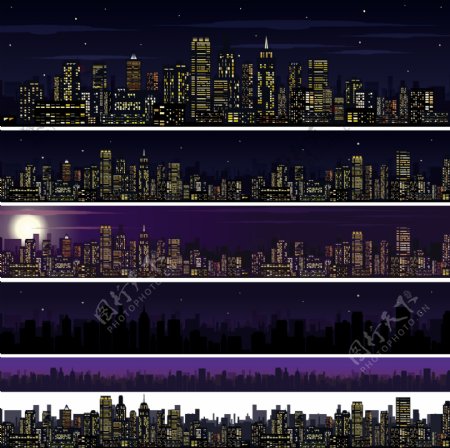 繁华的都市夜景图片