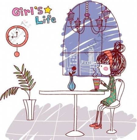 女生的生活GirlsLife喝饮料图片