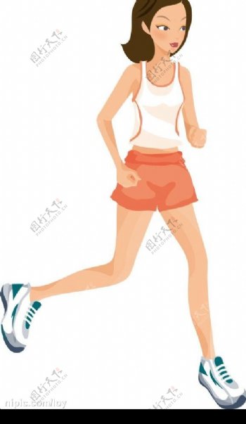 美女跑步图片