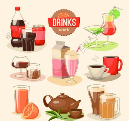 果汁饮料茶水图片