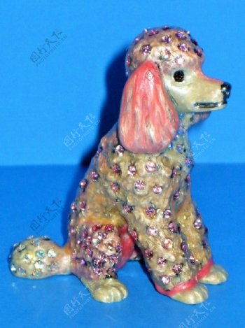 古董陶瓷贵宾犬图片